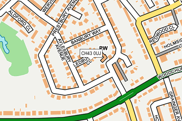 CH43 0UJ map - OS OpenMap – Local (Ordnance Survey)