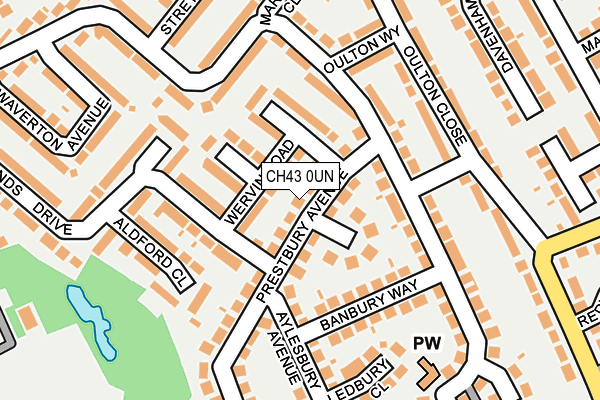 CH43 0UN map - OS OpenMap – Local (Ordnance Survey)