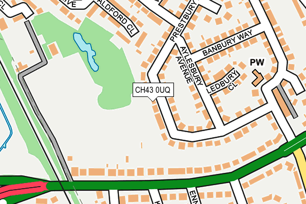 CH43 0UQ map - OS OpenMap – Local (Ordnance Survey)