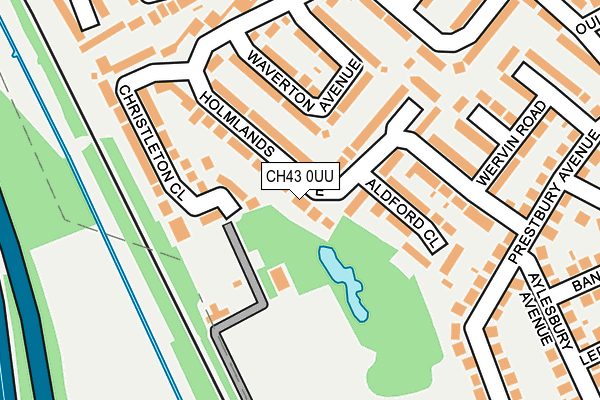 CH43 0UU map - OS OpenMap – Local (Ordnance Survey)