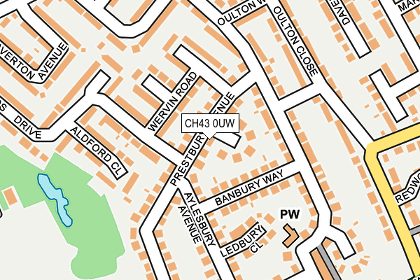CH43 0UW map - OS OpenMap – Local (Ordnance Survey)