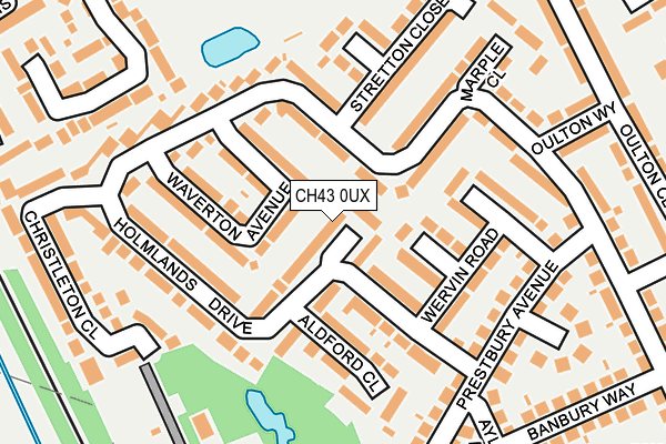 CH43 0UX map - OS OpenMap – Local (Ordnance Survey)