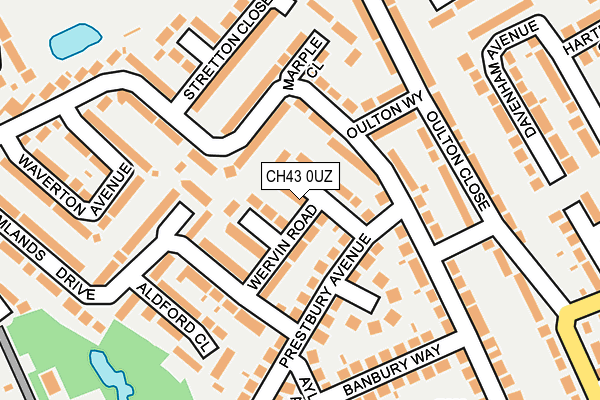 CH43 0UZ map - OS OpenMap – Local (Ordnance Survey)