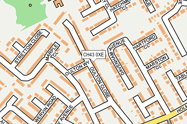 CH43 0XE map - OS OpenMap – Local (Ordnance Survey)