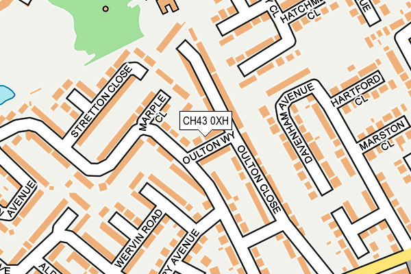 CH43 0XH map - OS OpenMap – Local (Ordnance Survey)