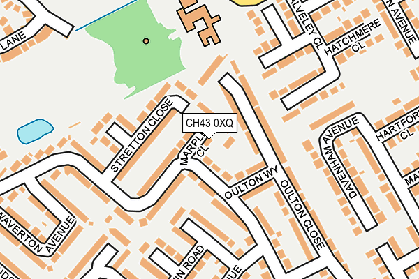 CH43 0XQ map - OS OpenMap – Local (Ordnance Survey)