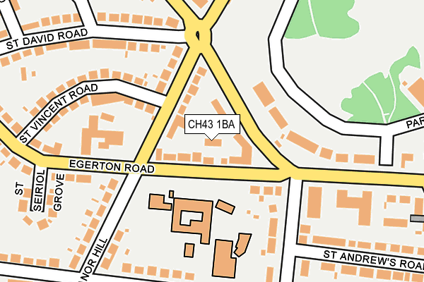 CH43 1BA map - OS OpenMap – Local (Ordnance Survey)