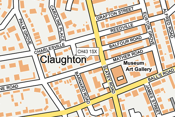 CH43 1SX map - OS OpenMap – Local (Ordnance Survey)