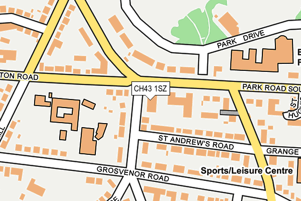 CH43 1SZ map - OS OpenMap – Local (Ordnance Survey)