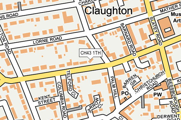 CH43 1TH map - OS OpenMap – Local (Ordnance Survey)