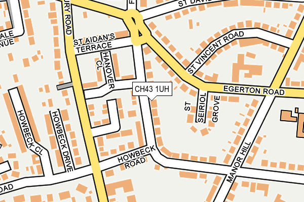 CH43 1UH map - OS OpenMap – Local (Ordnance Survey)