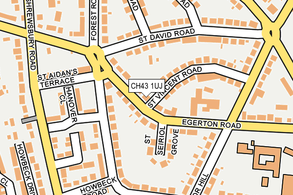 CH43 1UJ map - OS OpenMap – Local (Ordnance Survey)
