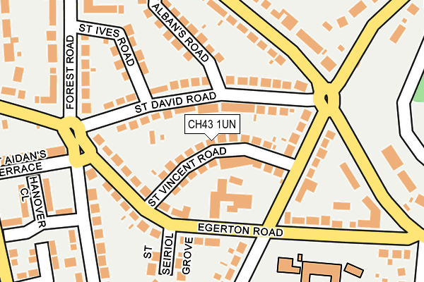 CH43 1UN map - OS OpenMap – Local (Ordnance Survey)
