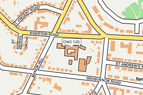 CH43 1UQ map - OS OpenMap – Local (Ordnance Survey)
