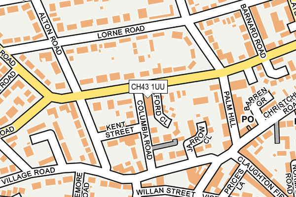 CH43 1UU map - OS OpenMap – Local (Ordnance Survey)