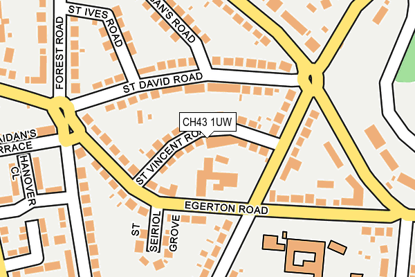 CH43 1UW map - OS OpenMap – Local (Ordnance Survey)