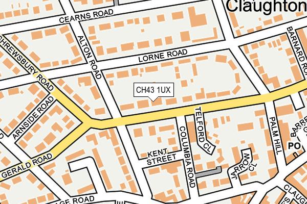 CH43 1UX map - OS OpenMap – Local (Ordnance Survey)