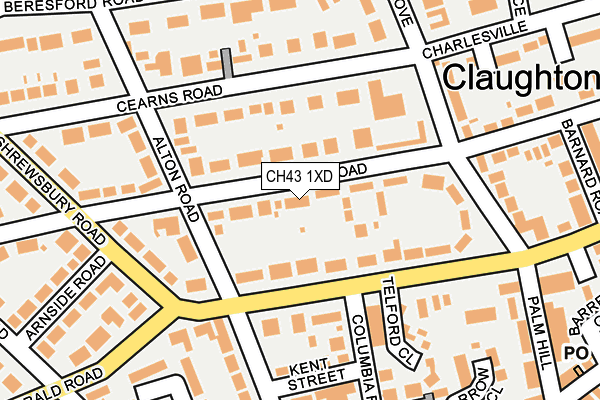 CH43 1XD map - OS OpenMap – Local (Ordnance Survey)
