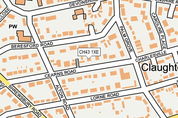 CH43 1XE map - OS OpenMap – Local (Ordnance Survey)