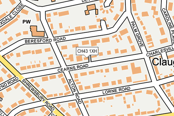 CH43 1XH map - OS OpenMap – Local (Ordnance Survey)