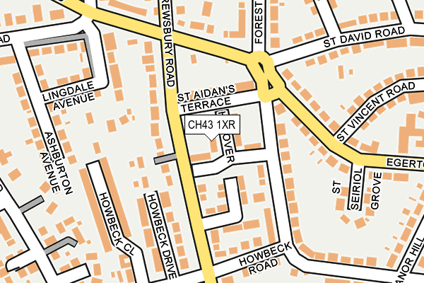 CH43 1XR map - OS OpenMap – Local (Ordnance Survey)