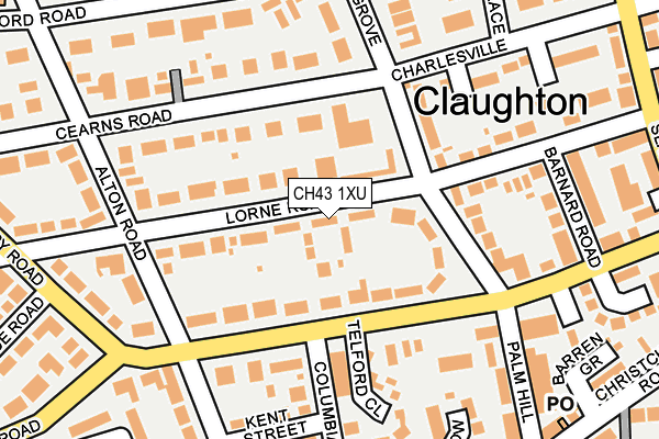 CH43 1XU map - OS OpenMap – Local (Ordnance Survey)