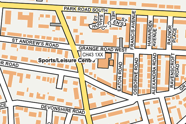 CH43 1XX map - OS OpenMap – Local (Ordnance Survey)