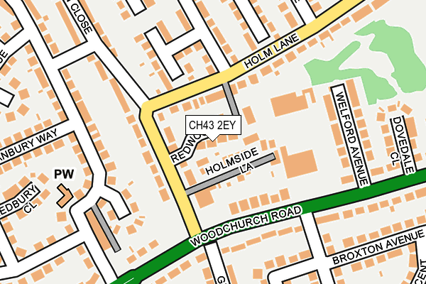 CH43 2EY map - OS OpenMap – Local (Ordnance Survey)