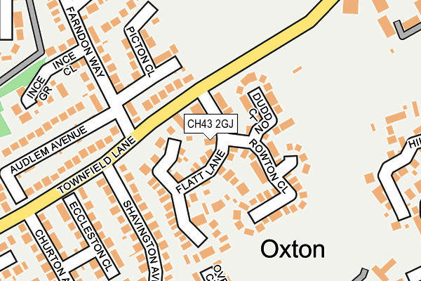 CH43 2GJ map - OS OpenMap – Local (Ordnance Survey)