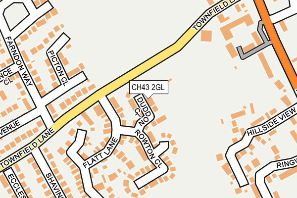 CH43 2GL map - OS OpenMap – Local (Ordnance Survey)