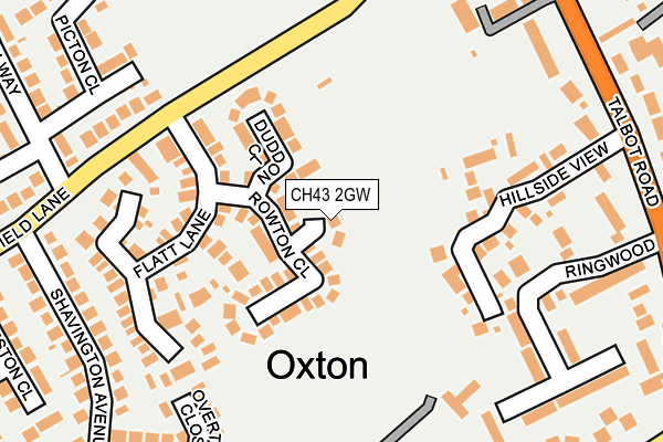 CH43 2GW map - OS OpenMap – Local (Ordnance Survey)