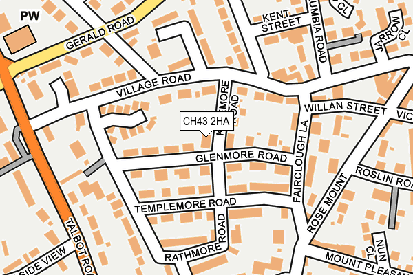CH43 2HA map - OS OpenMap – Local (Ordnance Survey)