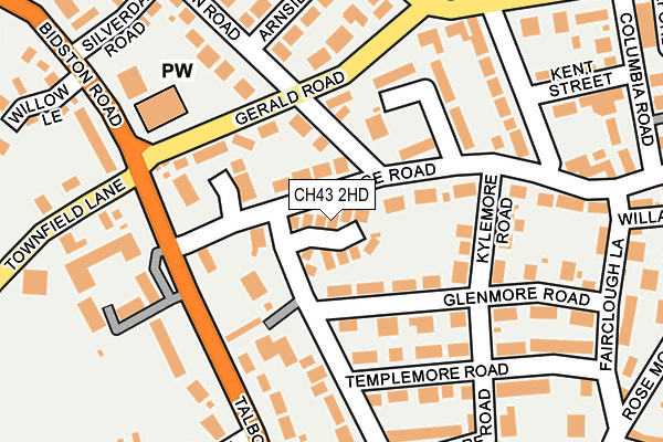 CH43 2HD map - OS OpenMap – Local (Ordnance Survey)