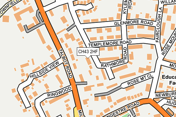 CH43 2HF map - OS OpenMap – Local (Ordnance Survey)