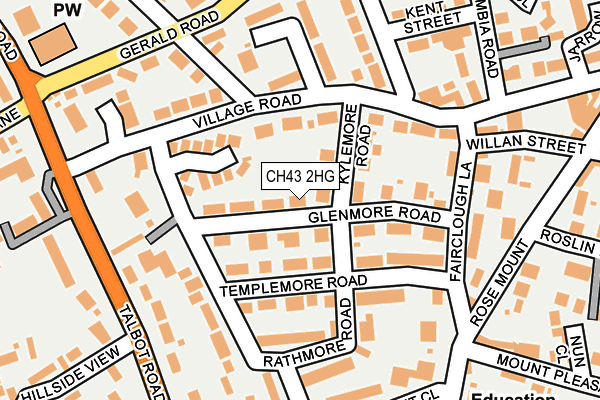 CH43 2HG map - OS OpenMap – Local (Ordnance Survey)