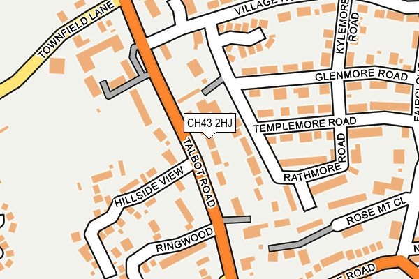 CH43 2HJ map - OS OpenMap – Local (Ordnance Survey)
