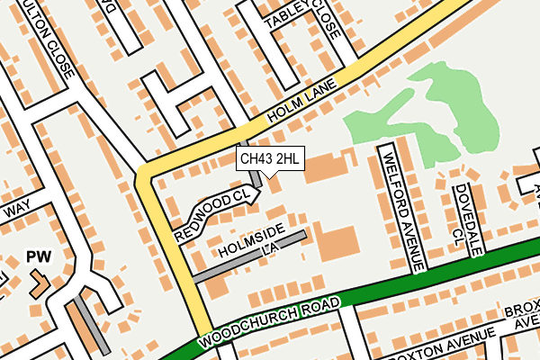 CH43 2HL map - OS OpenMap – Local (Ordnance Survey)