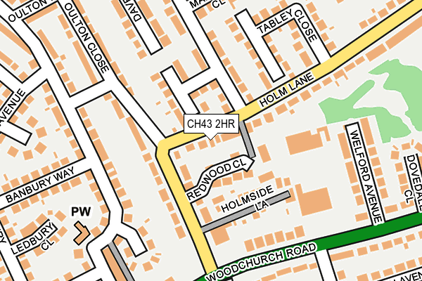 CH43 2HR map - OS OpenMap – Local (Ordnance Survey)