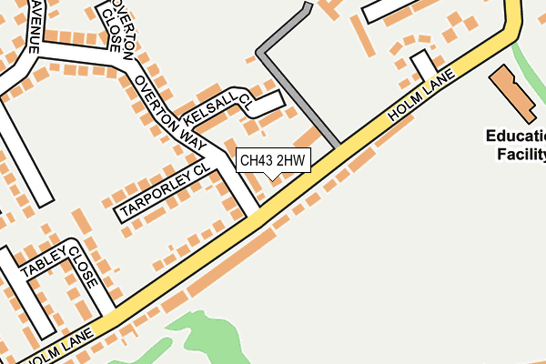 CH43 2HW map - OS OpenMap – Local (Ordnance Survey)