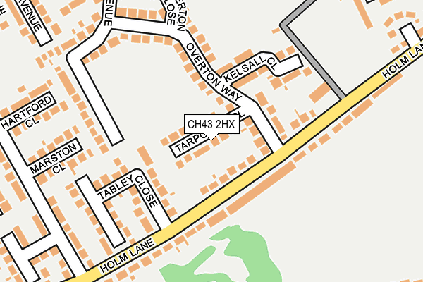 CH43 2HX map - OS OpenMap – Local (Ordnance Survey)