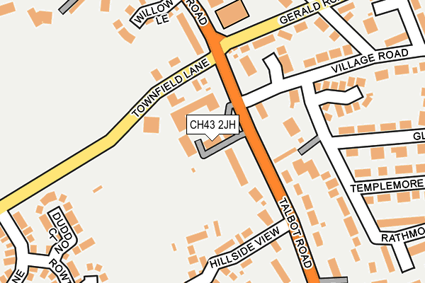 CH43 2JH map - OS OpenMap – Local (Ordnance Survey)