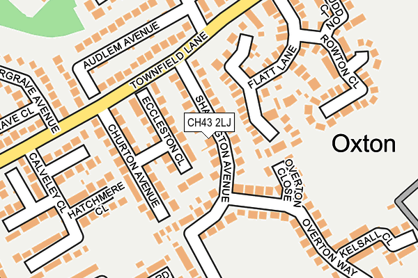 CH43 2LJ map - OS OpenMap – Local (Ordnance Survey)