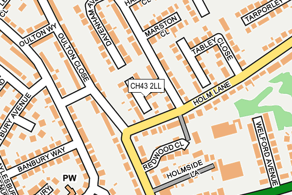 CH43 2LL map - OS OpenMap – Local (Ordnance Survey)
