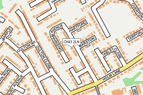 CH43 2LN map - OS OpenMap – Local (Ordnance Survey)