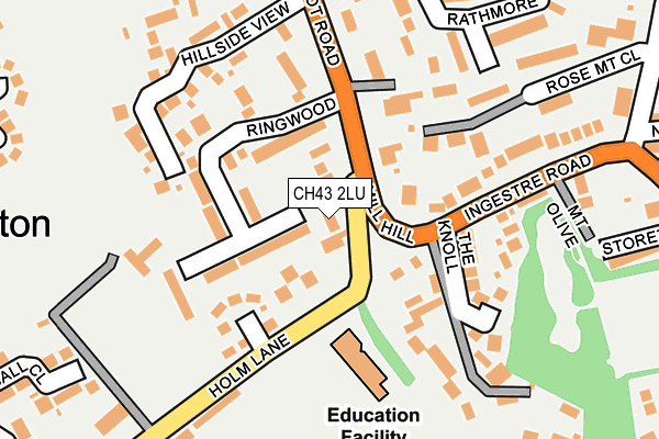 CH43 2LU map - OS OpenMap – Local (Ordnance Survey)
