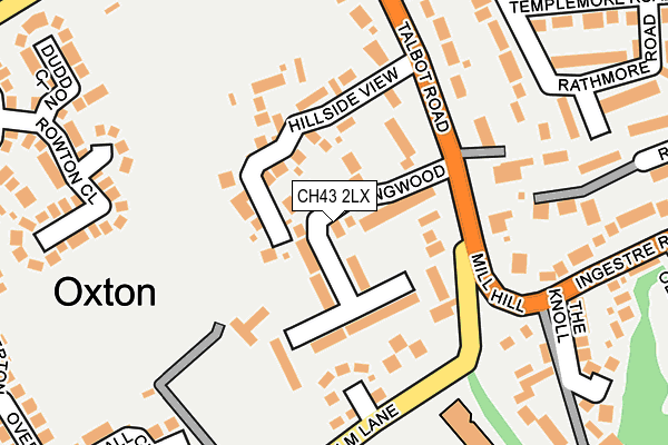 CH43 2LX map - OS OpenMap – Local (Ordnance Survey)