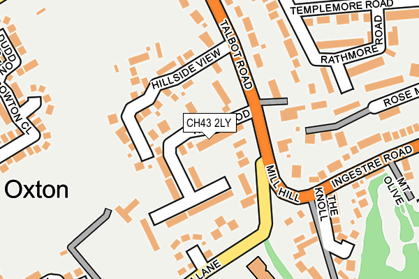 CH43 2LY map - OS OpenMap – Local (Ordnance Survey)