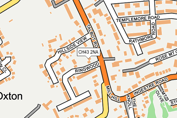 CH43 2NA map - OS OpenMap – Local (Ordnance Survey)