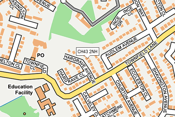 CH43 2NH map - OS OpenMap – Local (Ordnance Survey)