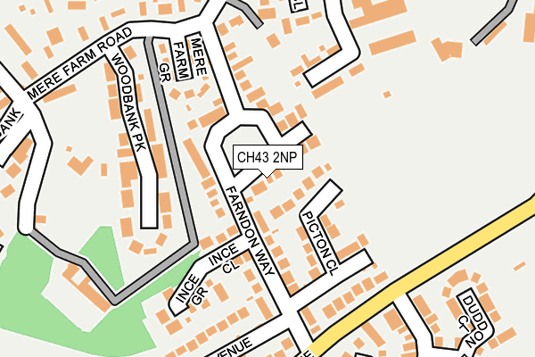 CH43 2NP map - OS OpenMap – Local (Ordnance Survey)